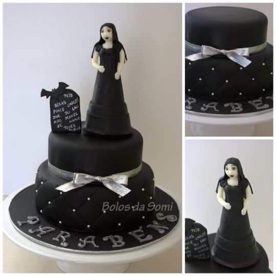 Black Gothic Birthday Cake