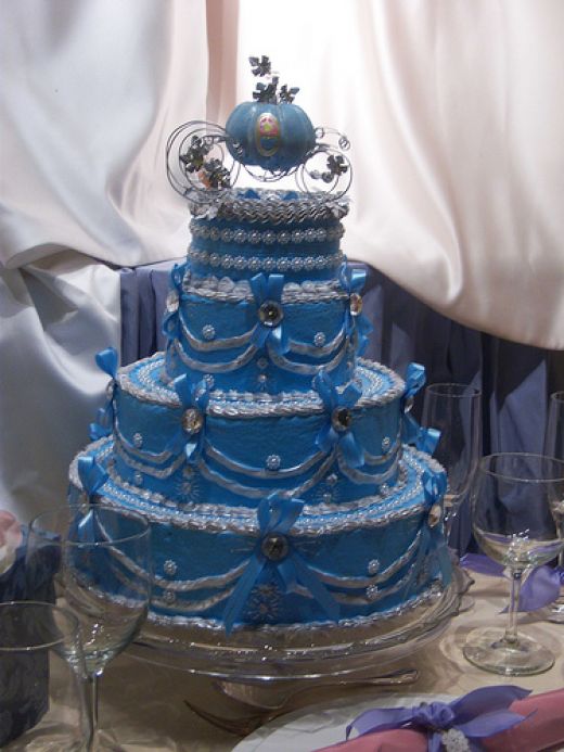 Blue Cinderella Wedding Cake