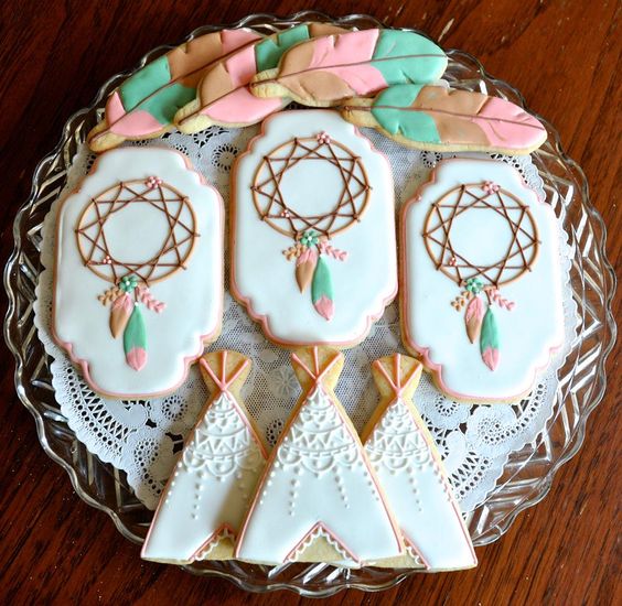 Bohemian Baby Shower Cookies