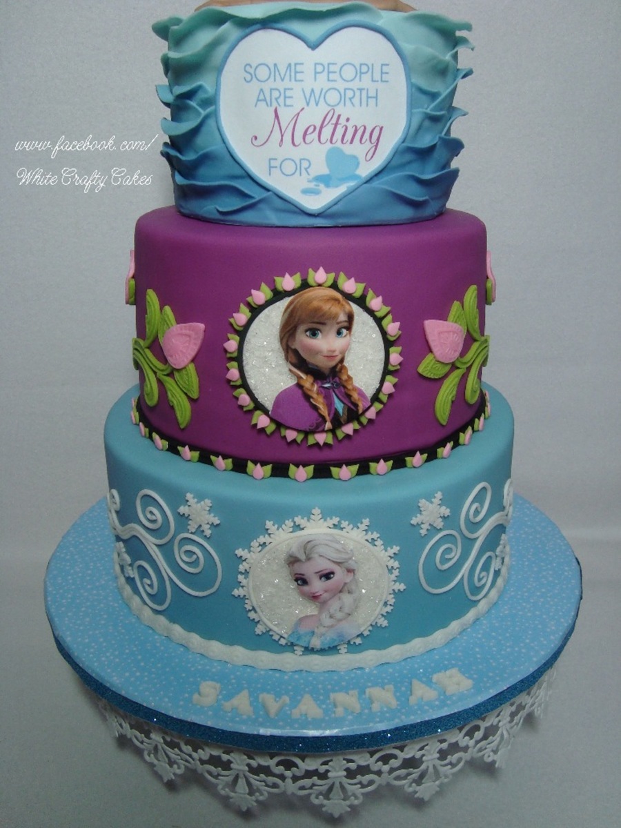 Cake with Anna and Elsa Frozen Images