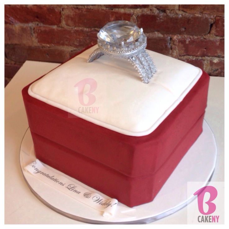 Cake with Engagement Ring