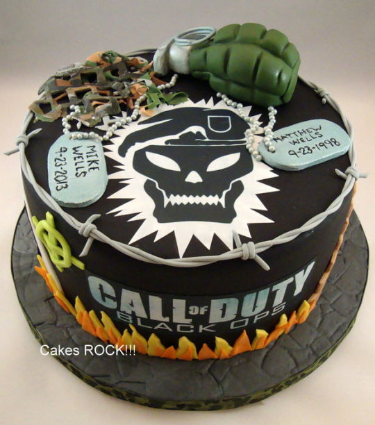 13 Call Of Duty Birthday Cakes For 9 Year Old Boys Photo Black