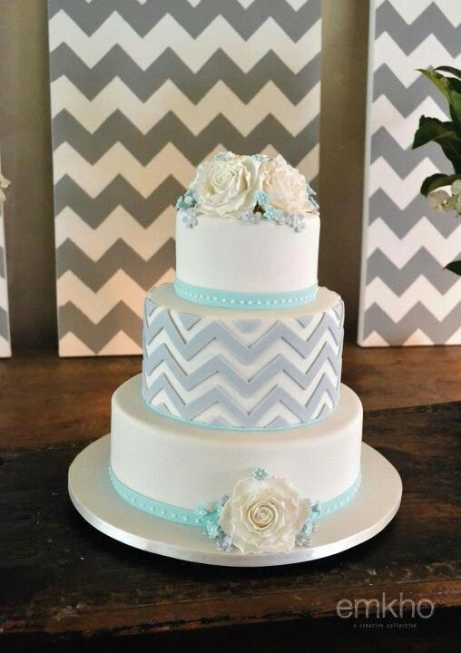 Chevron Birthday Cake