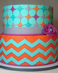 Chevron Birthday Cake