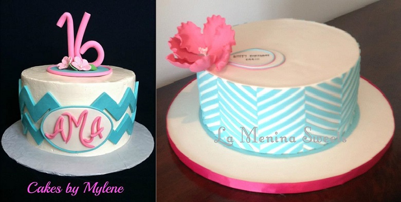 Chevron Cake Design