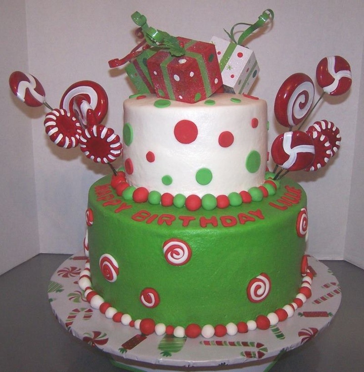 10 Photos of December Christmas Birthday Cakes