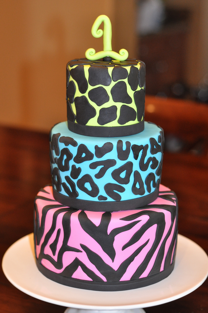 Colorful Animal Print Cake