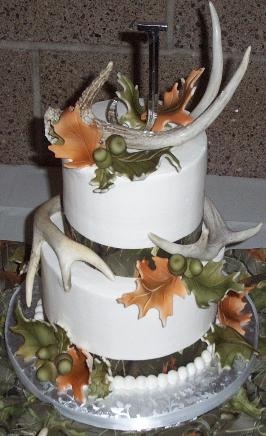 Deer Antler Wedding Cake