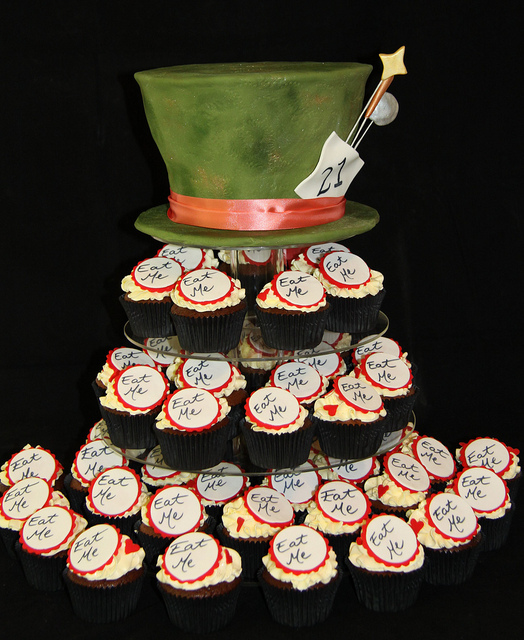 Disney Mad Hatter Cupcake Tower