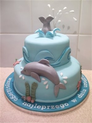 Dolphin Themed Birthday Cake