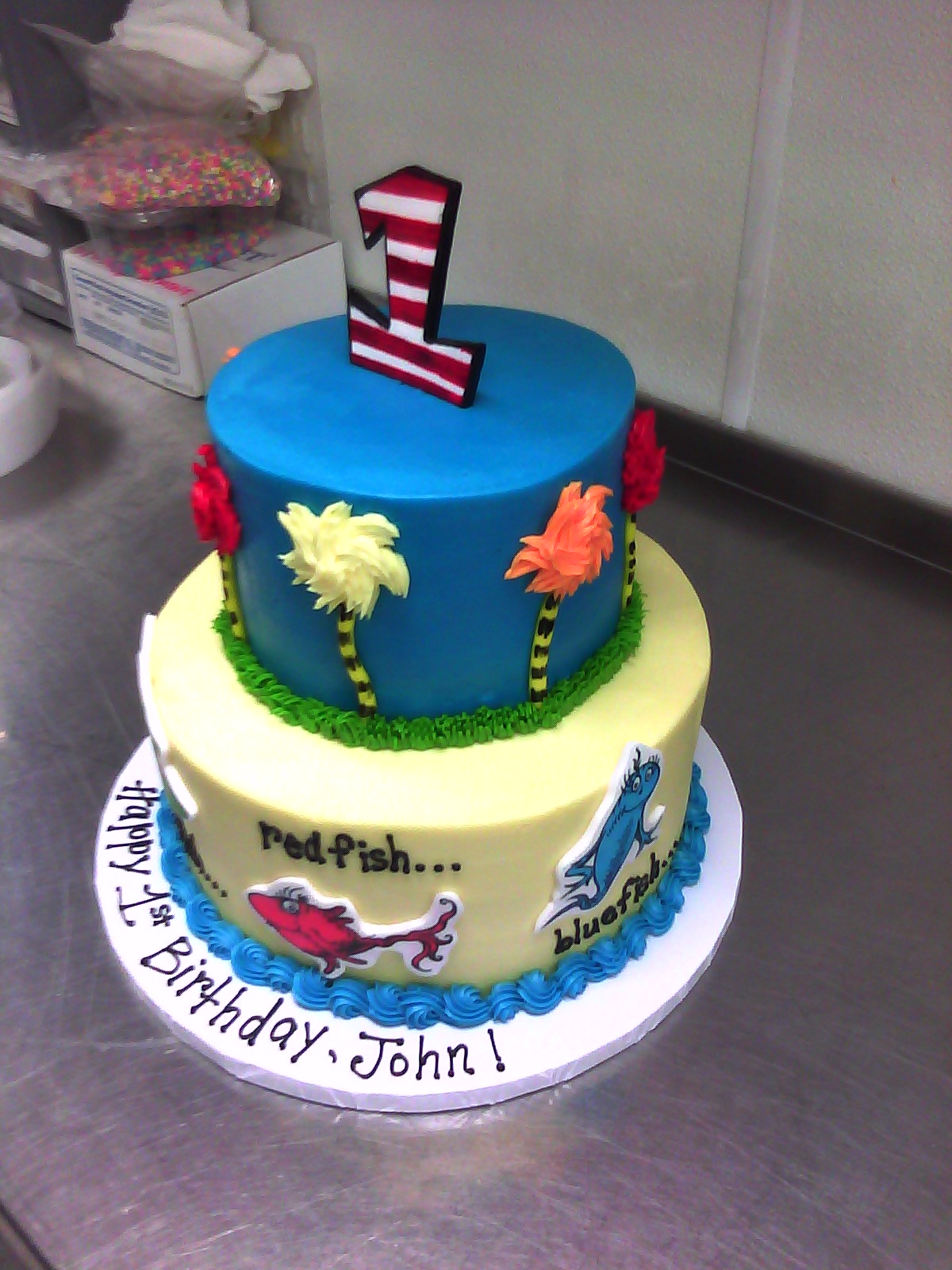 Dr. Seuss Birthday Cake