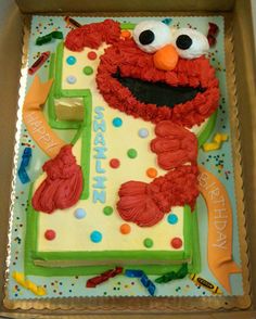 Elmo 1st Birthday Cake