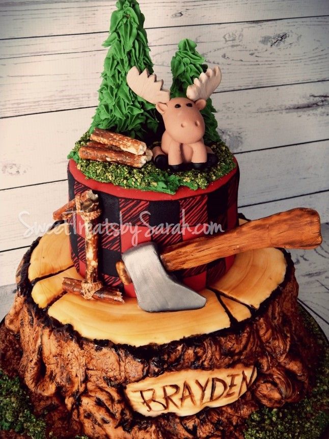 First Birthday Cake Lumberjack