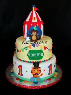 Fisher-Price Circus First Birthday Cake