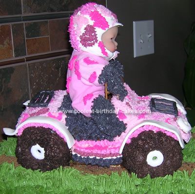 Girls Pink Camo Birthday Cake