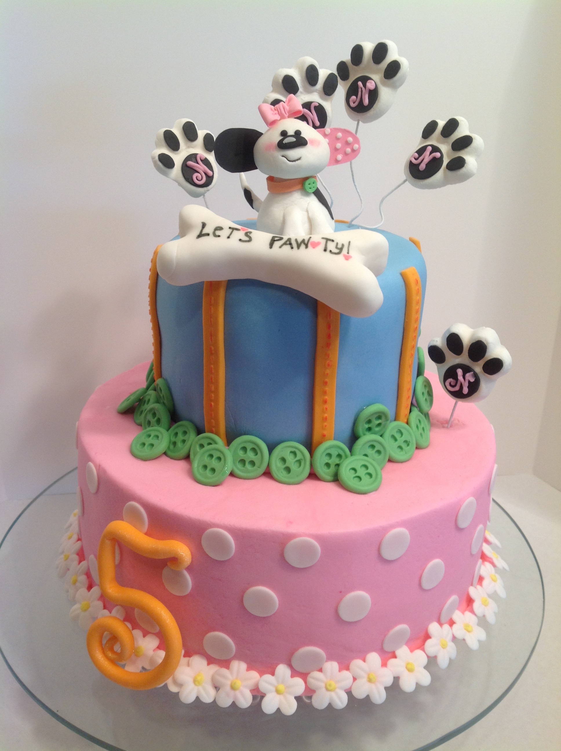 Girls Puppy Birthday Cake