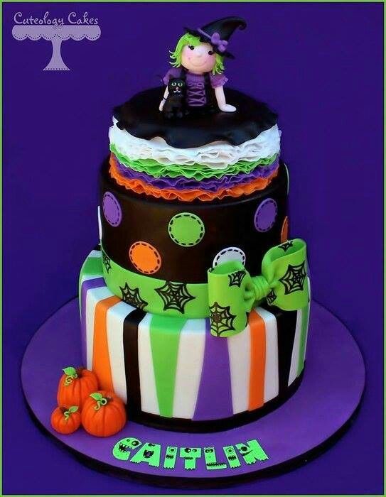 Girly Halloween Birthday Cake