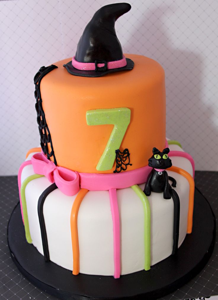 Girly Halloween Birthday Cake