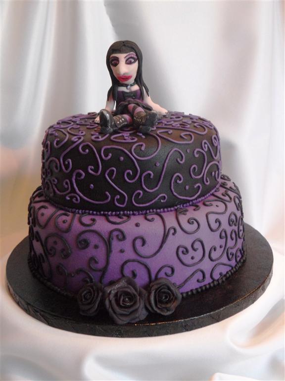 Gothic Happy Birthday Cake