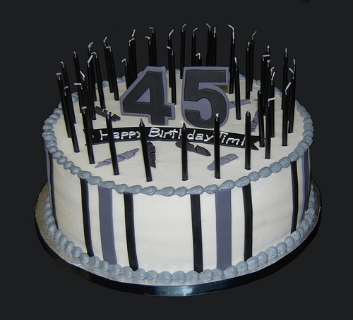 Happy 45th Birthday Cake