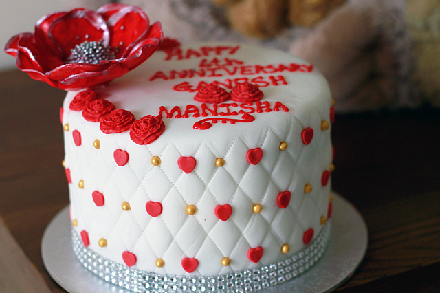 Heart Theme Birthday Cake