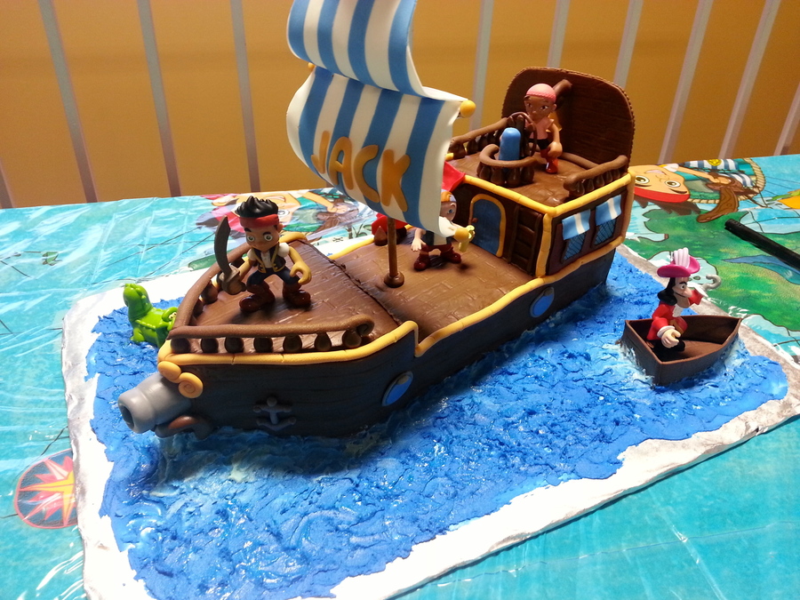 8 Photos of Pirate Birthday Cakes Jake The Never Ending