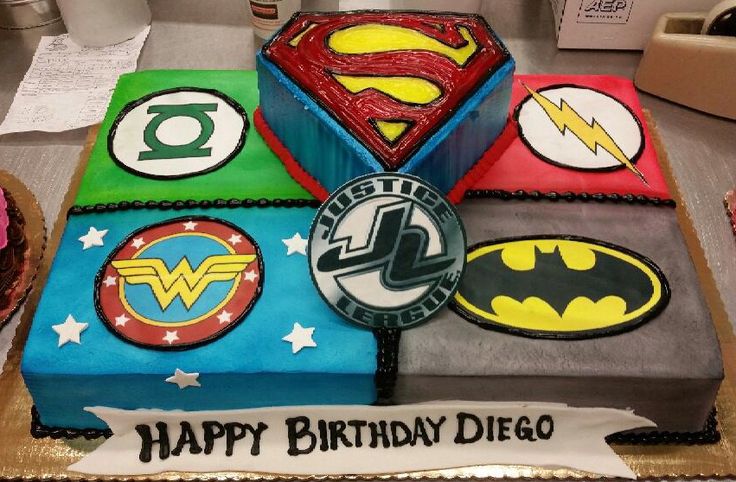 Justice League Birthday Cake Sheet