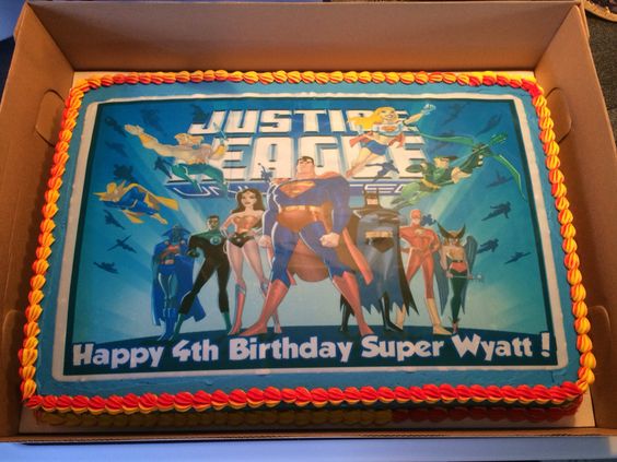 Justice League Birthday Cake