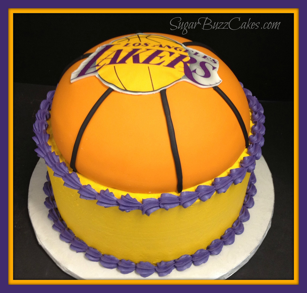 Lakers Basketball Cake