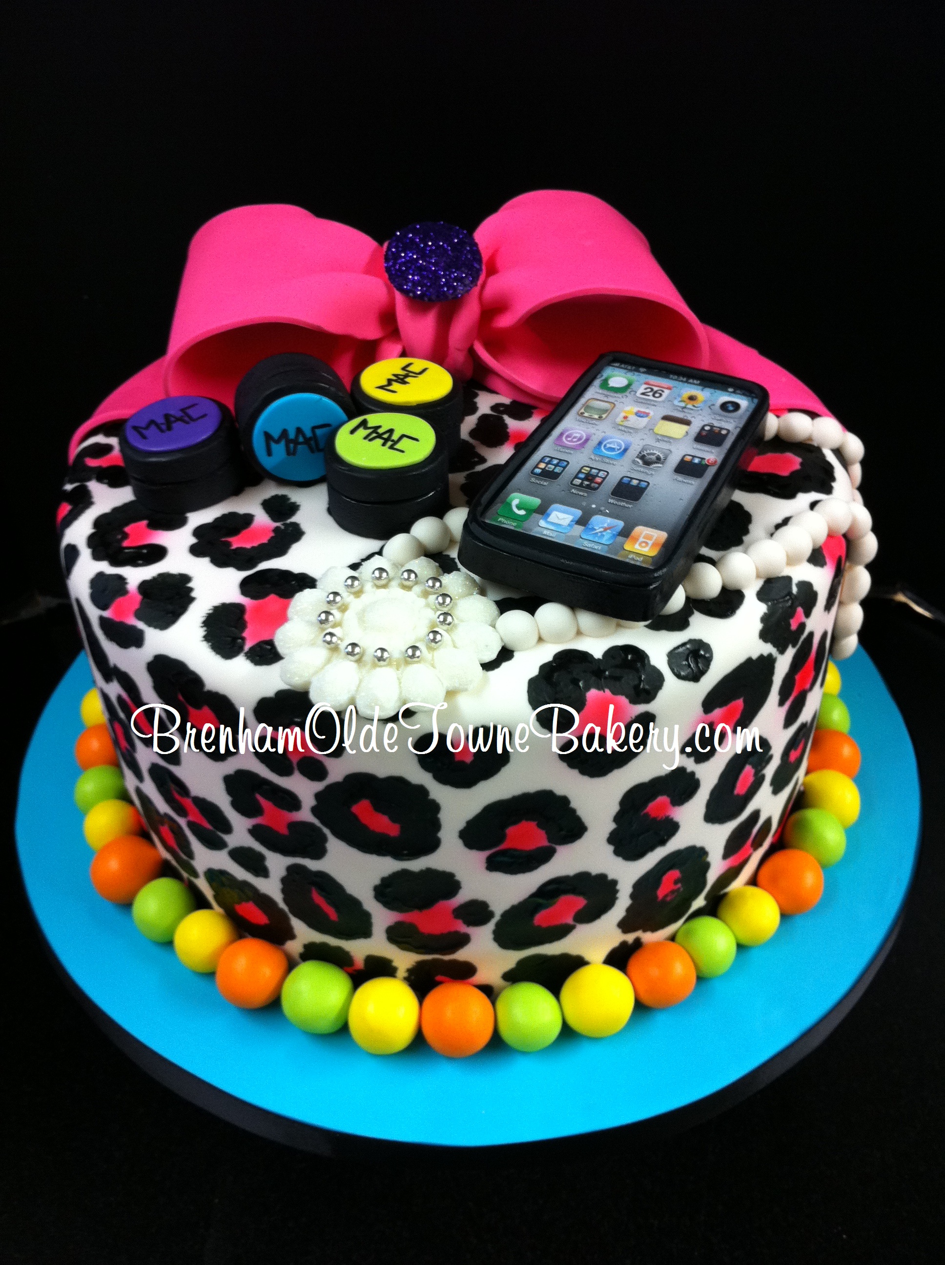 Leopard Print Birthday Cake