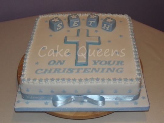 Little Boys Christening Cake