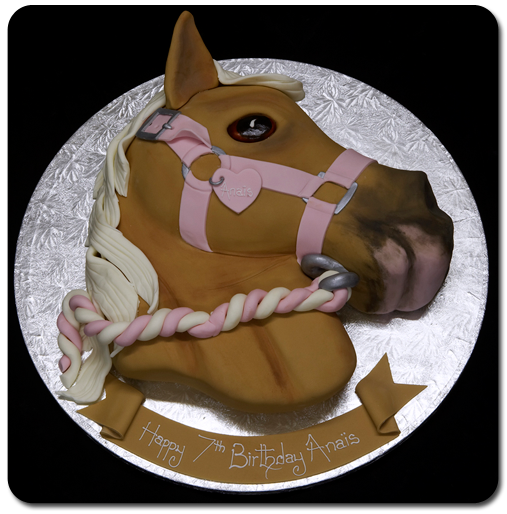 Little Girl Horse Birthday Cake