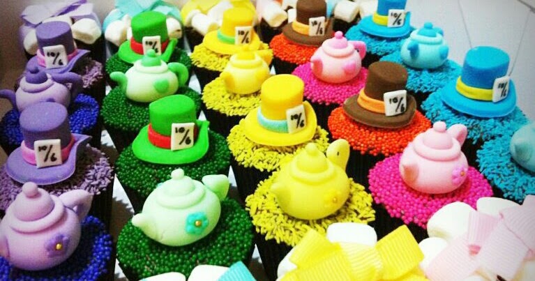 8 Photos of Mad Hatter Birthday Cupcakes