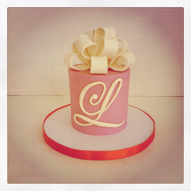 Monogram Birthday Cake