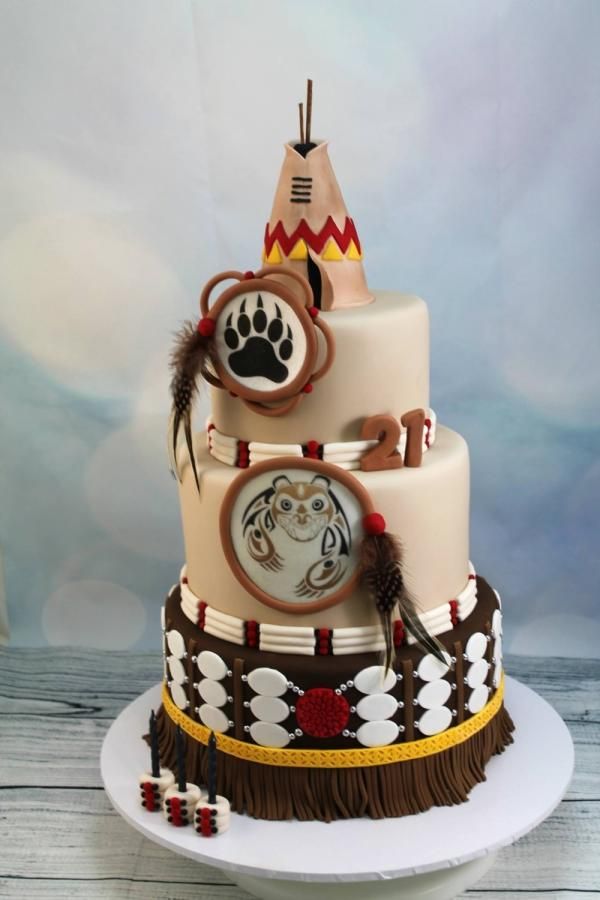 Native American Indian Birthday Cakes