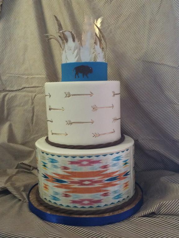 Native American Themed Baby Shower Cake