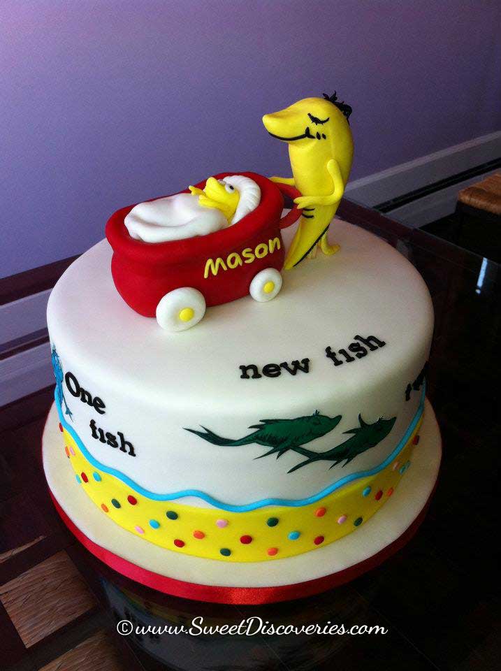 One-Fish Dr. Seuss Baby Shower Cake