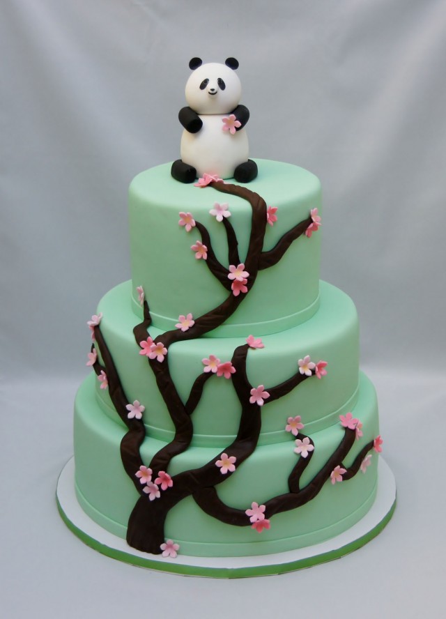 Panda Baby Shower Cake