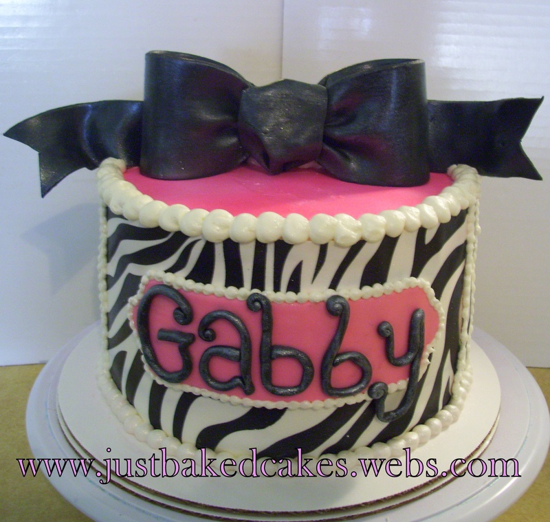 Pink Zebra Birthday Cake