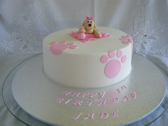 Puppy Themed 1st Birthday Cakes