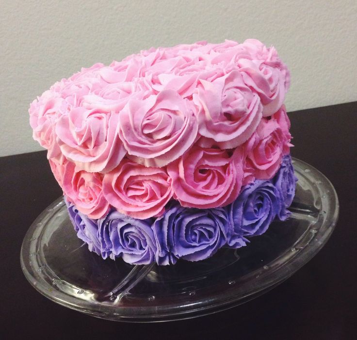 Purple and Pink Smash Cake