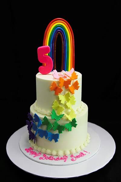 Rainbow Birthday Cake Butterflies