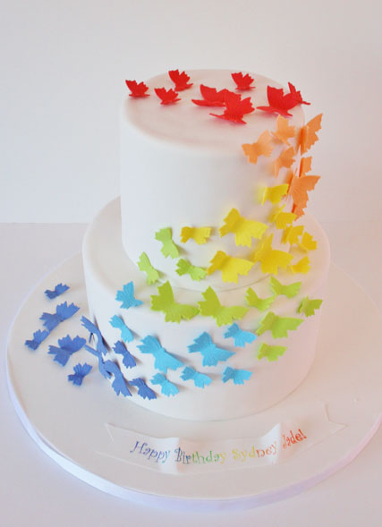 Rainbow Butterfly Cake