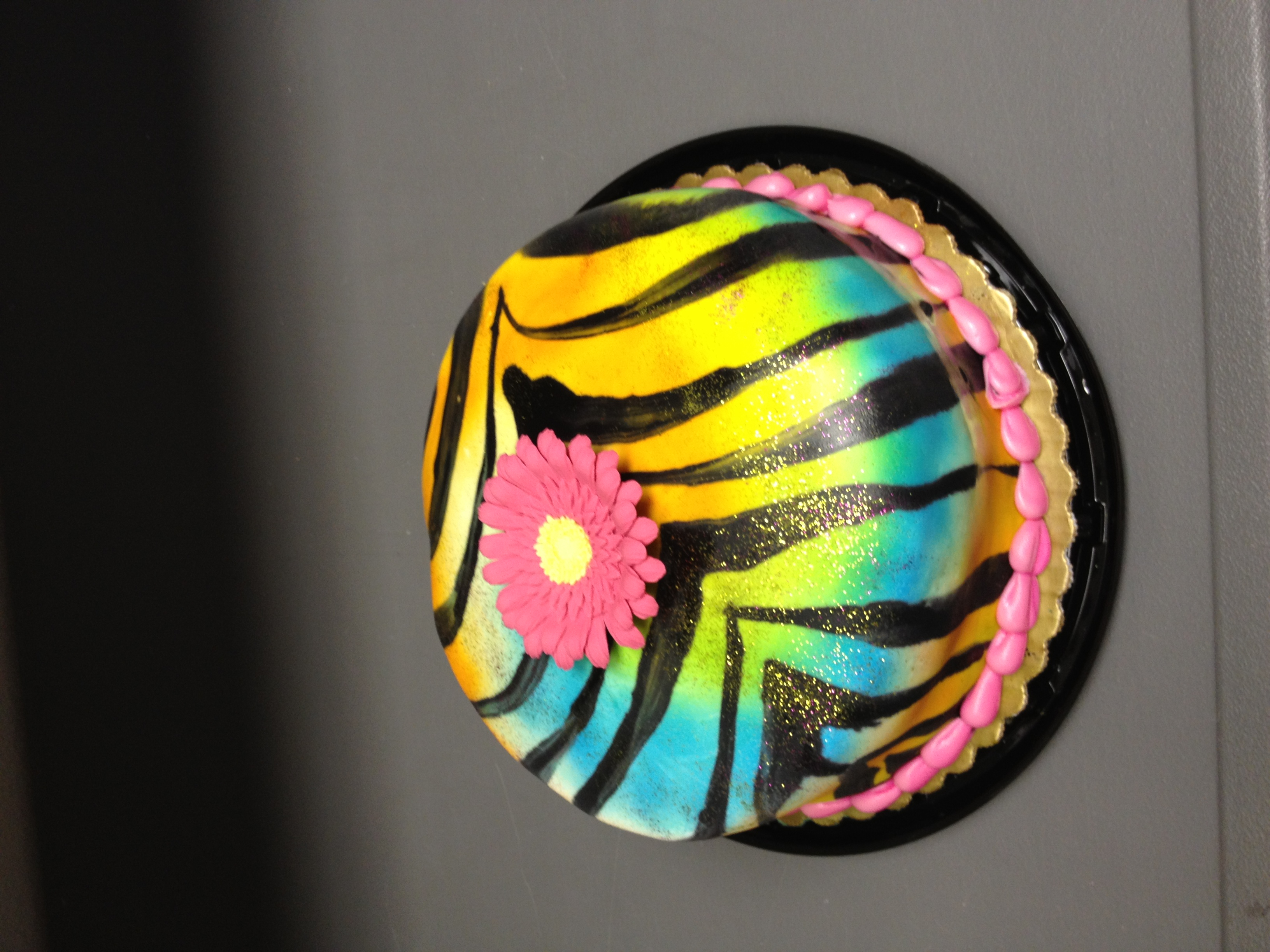 Rainbow Zebra Birthday Cake