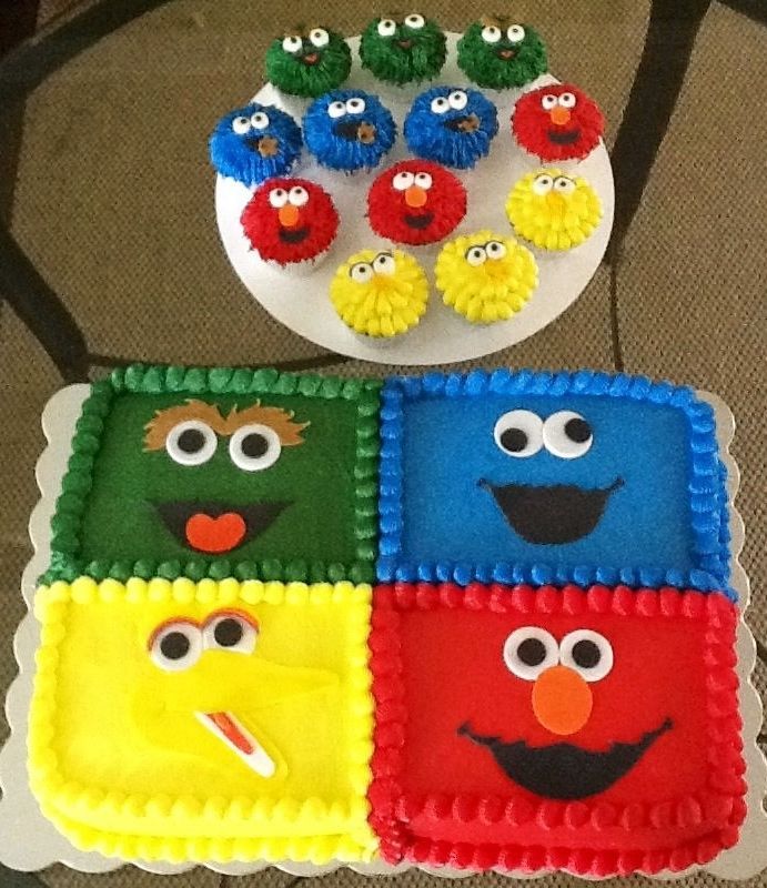11 Elom And More Baby Boy Birthday Cupcakes Photo Baby Elmo