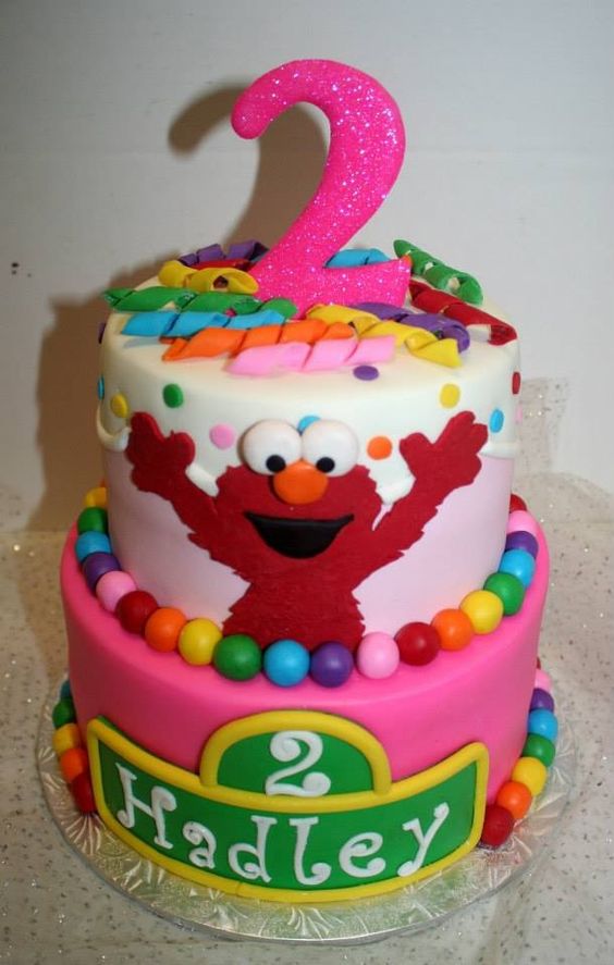 Sesame Street Elmo Birthday Cake