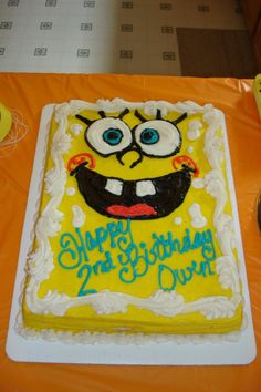 Spongebob 2nd Birthday Cake