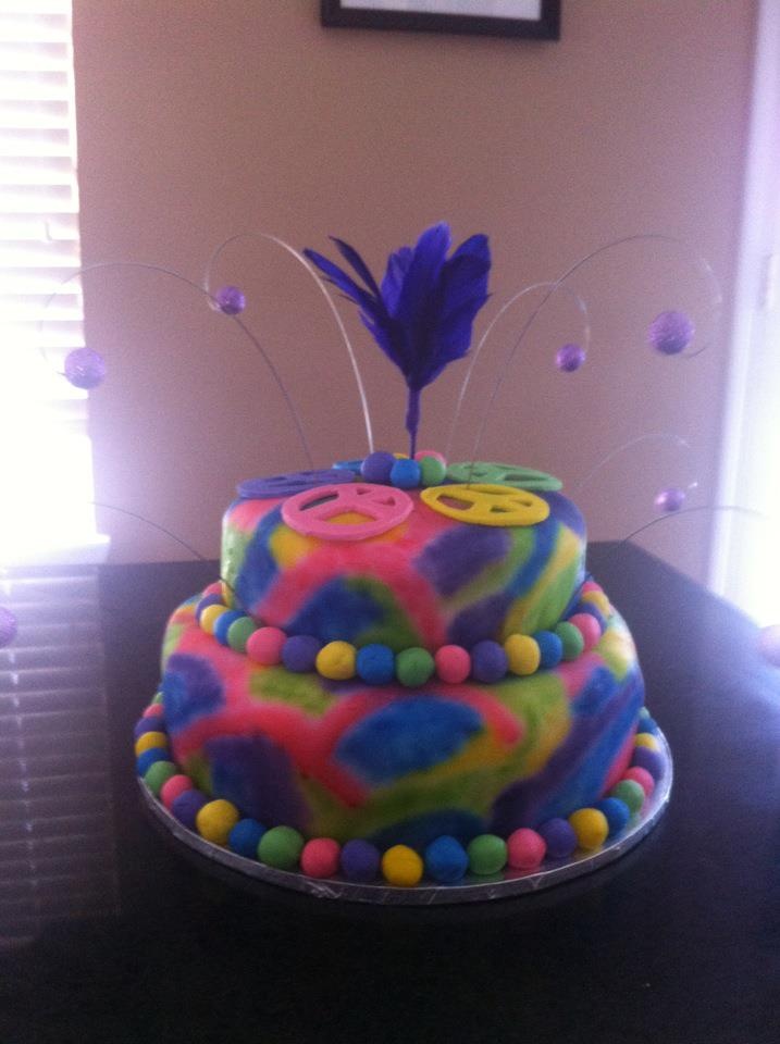 Tie Dye Birthday Cake