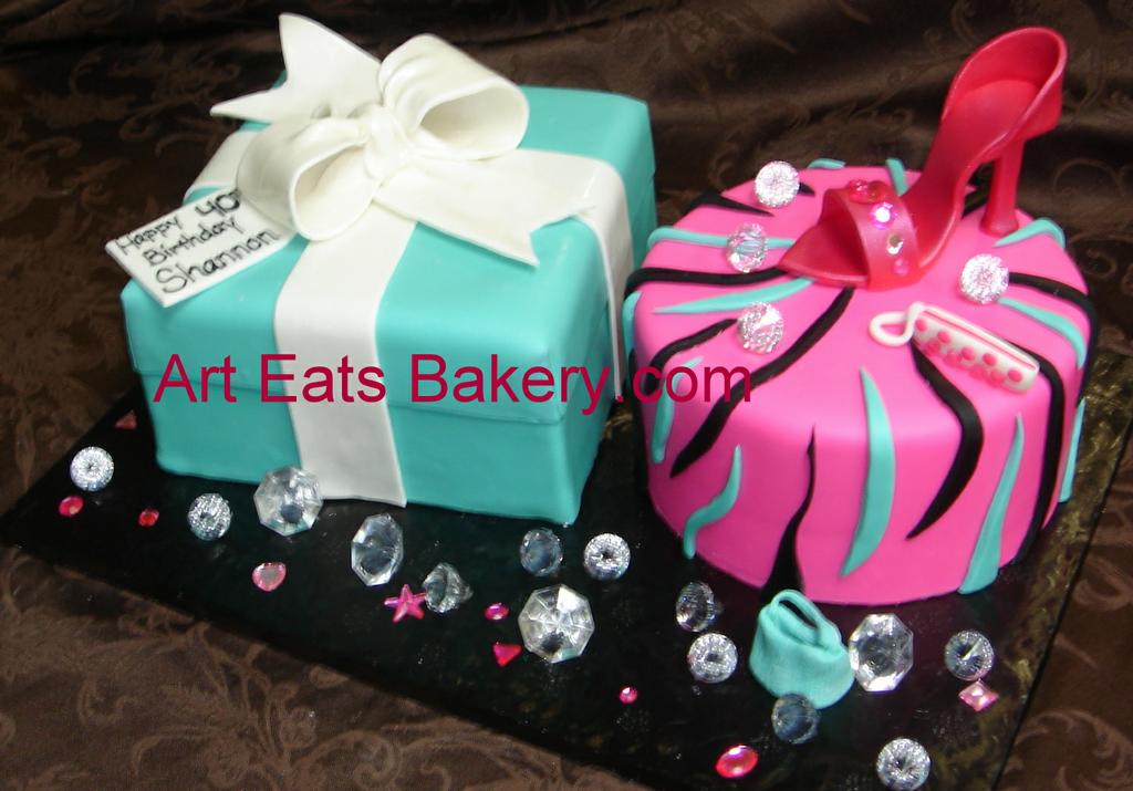 Tiffany Blue and Zebra Birthday Cake