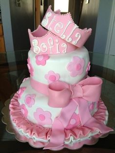 Twin Girls Baby Shower Cake